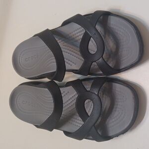 Crocs  Meleen Twist  Strappy  Womans Black  Strappy EveryDay  Sandals 8 W